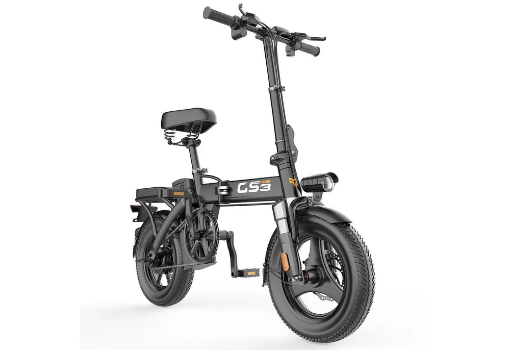 PixelPilot E-Bike Cityrad 14 Zoll Klapprad Elektrofahrrad 48V 15Ah City Pedelec faltbar Korb, Heckmotor, 720 Wh