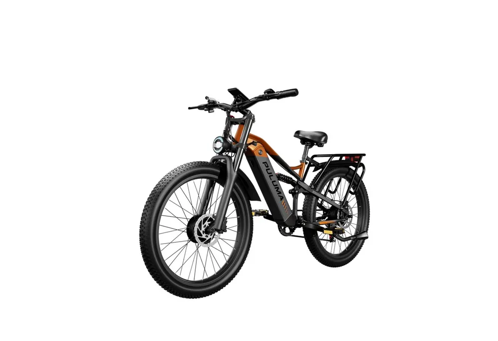 PixelPilot E-Bike Cityrad 26 Zoll Fully Fatbike mit 20Ah Akku, Shimano 7-Gang, DNM Dämpfung pro, 7 Gang, (Packung)