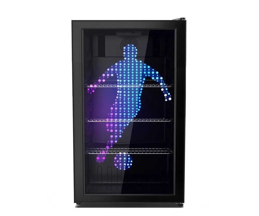 PKM Getränkekühlschrank GKS83FC1 GKS83FC1, 83 cm hoch, 44.5 cm breit, 90 Liter LED Motiv Touch Control Display