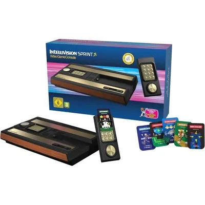 PLAION Intellivision Sprint Retro Konsole 45 Spiele HDMI Schwarz