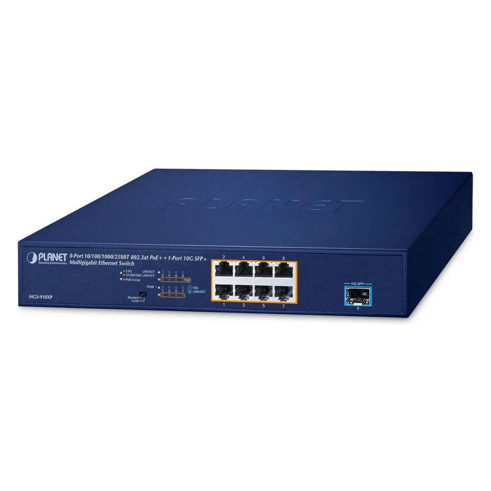 Planet MGS910XP Switch 8p 100/1G/2.5G PoE & 1 SFP 10G
