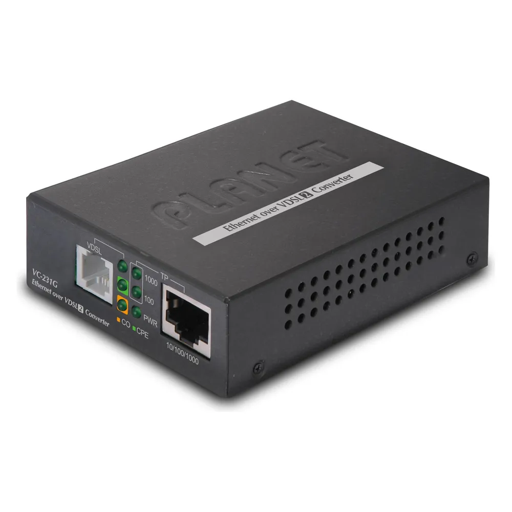 Medienkonverter PLANET VC-231G 1000 Mbit/s Gigabit Ethernet Schwarz