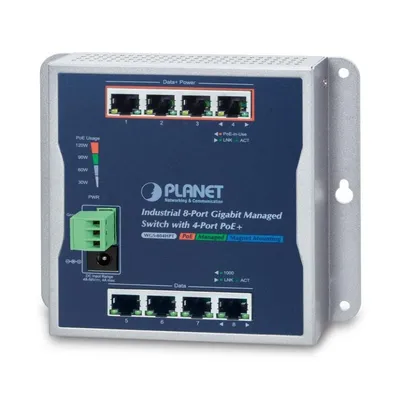 Verwalteter Switch PLANET WGS-804HPT 8 Ports PoE+ Wandmontage