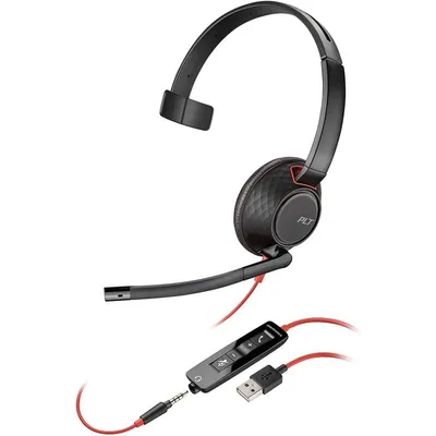 POLY Blackwire 5210 Kopfhörer Kabelgebunden Kopfband Büro/Callcenter USB Typ-C Schwarz