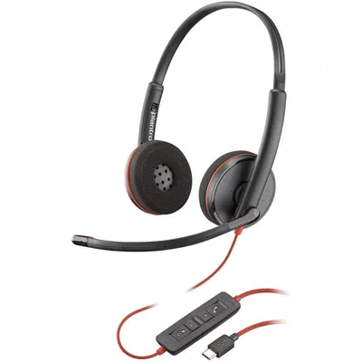 POLY Blackwire C3220 Kopfhörer Kabelgebunden Kopfband Büro/Callcenter USB Typ-C Schwarz