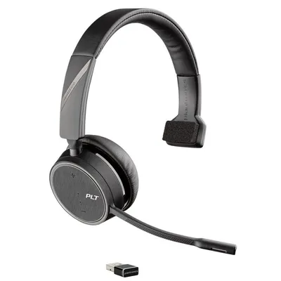 POLY Voyager 4210 Kopfhörer Kabellos Kopfband Büro/Callcenter Bluetooth Schwarz