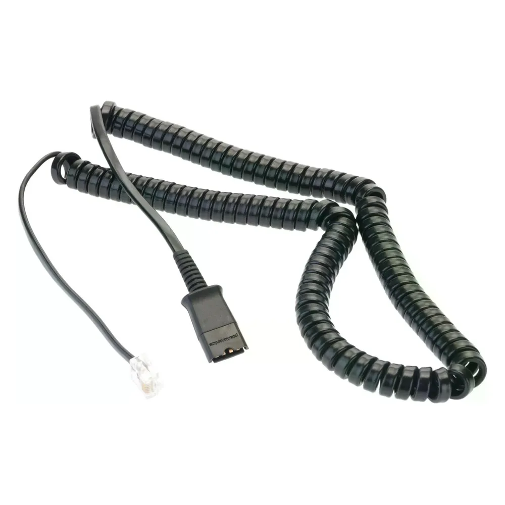Plantronics U10P-S19 Spiralkabel RJ-45 4 m Schwarz für Serie H Headsets