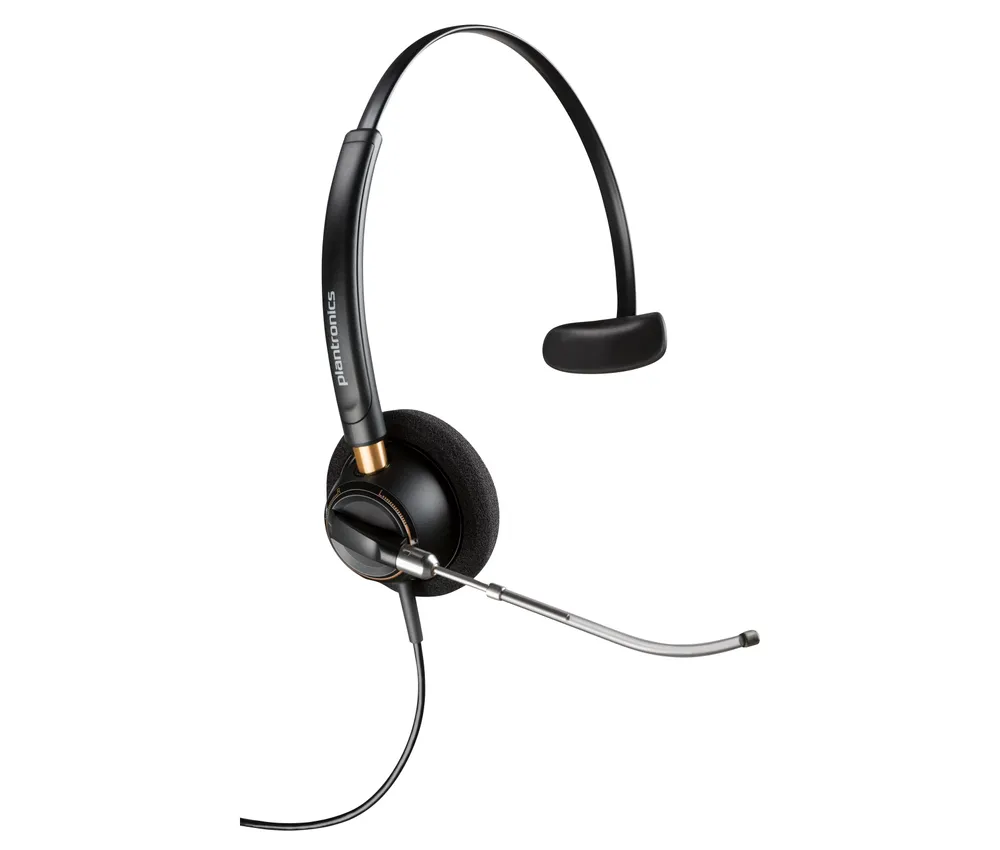 POLY EncorePro 510V Monaural Headset VoiceTube +Quick Disconnect Kopfhörer Kabelgebunden Kopfband Anrufe/Musik USB Typ-C Schwarz