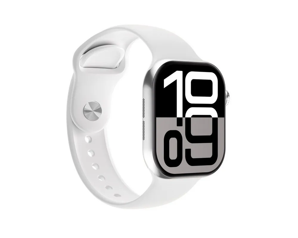Platinet PSMART10 Smartwatch (4,7 cm/1,85 Zoll), AMOLED Display mit Gesundheitsfunktionen und langer Akkulaufzeit