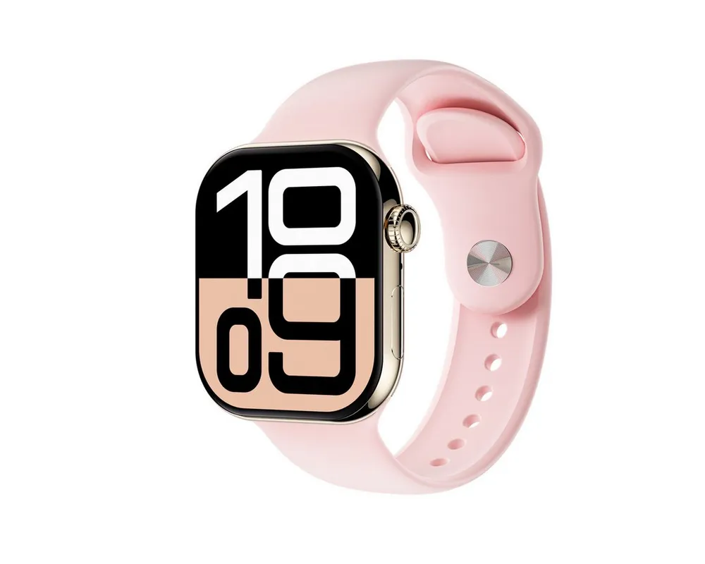 Platinet PSMART10 Smartwatch (4,7 cm/1,85 Zoll), AMOLED Display mit Gesundheitsfunktionen und langer Akkulaufzeit