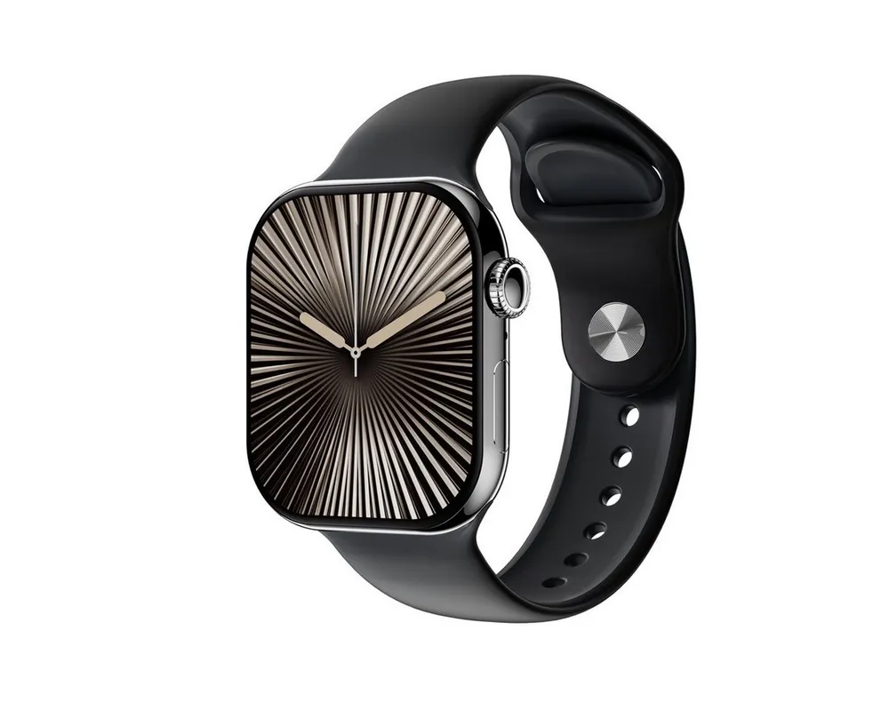 Platinet PSMART10 Smartwatch (4,7 cm/1,85 Zoll), AMOLED Display mit Gesundheitsfunktionen und langer Akkulaufzeit