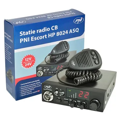 PNI Escort HP 8024 CB-Funkgerät mit einstellbarem ASQ und 12V-24V-Stromversorgung