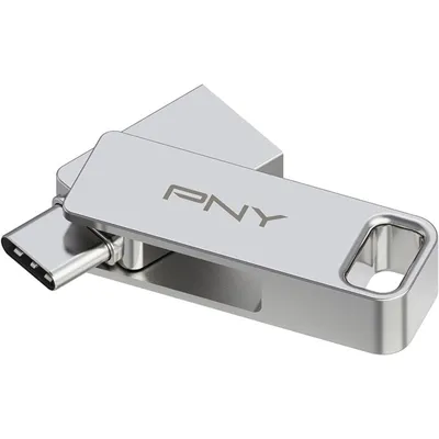 PNY DUO LINK USB-A/USB-C-Flash-Laufwerk 128 GB Edelstahl