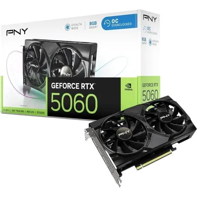 Grafikkarte PNY GeForce RTX 5060 Dual Fan OC 8GB GDDR7 Reflex 2 RTX AI DLSS4
