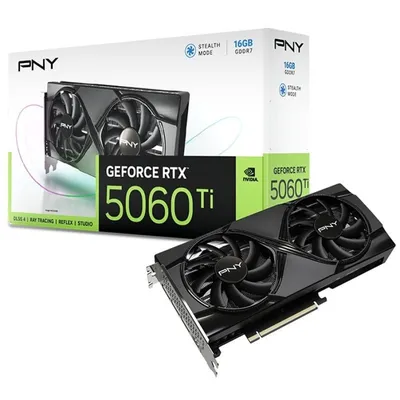 PNY GeForce RTX 5060 Ti Dual Fan 16GB GDDR7 Reflex 2 RTX AI DLSS4