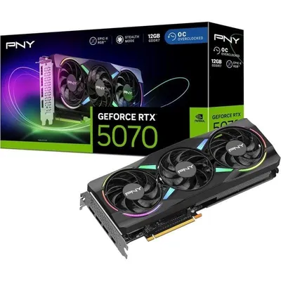 Grafikkarte PNY GeForce RTX 5070 ARGB Overclocked 12GB GDDR7 Reflex 2 RTX AI DLSS4