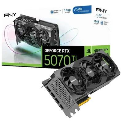 Tarjeta Gráfica PNY GeForce RTX 5070 Ti Overclocked 16GB GDDR7 Reflex 2 RTX AI DLSS4