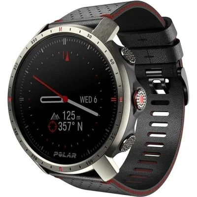Polar Grit X Pro Titan Bluetooth GPS 47mm MIP Schwarz M/L Wasserdicht 100m Barometer Kompass