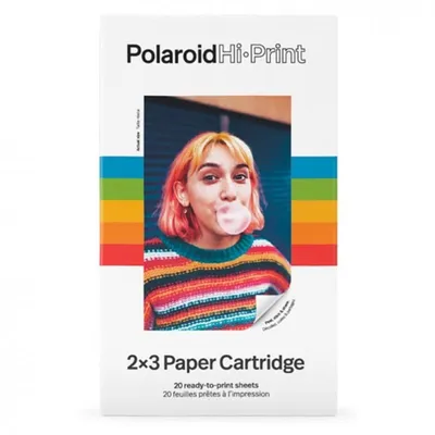 Polaroid Hi-Print 2x3 Druckpapier Farbkartusche 20 Blatt 54 x 86 mm für Polaroid Hi-Print