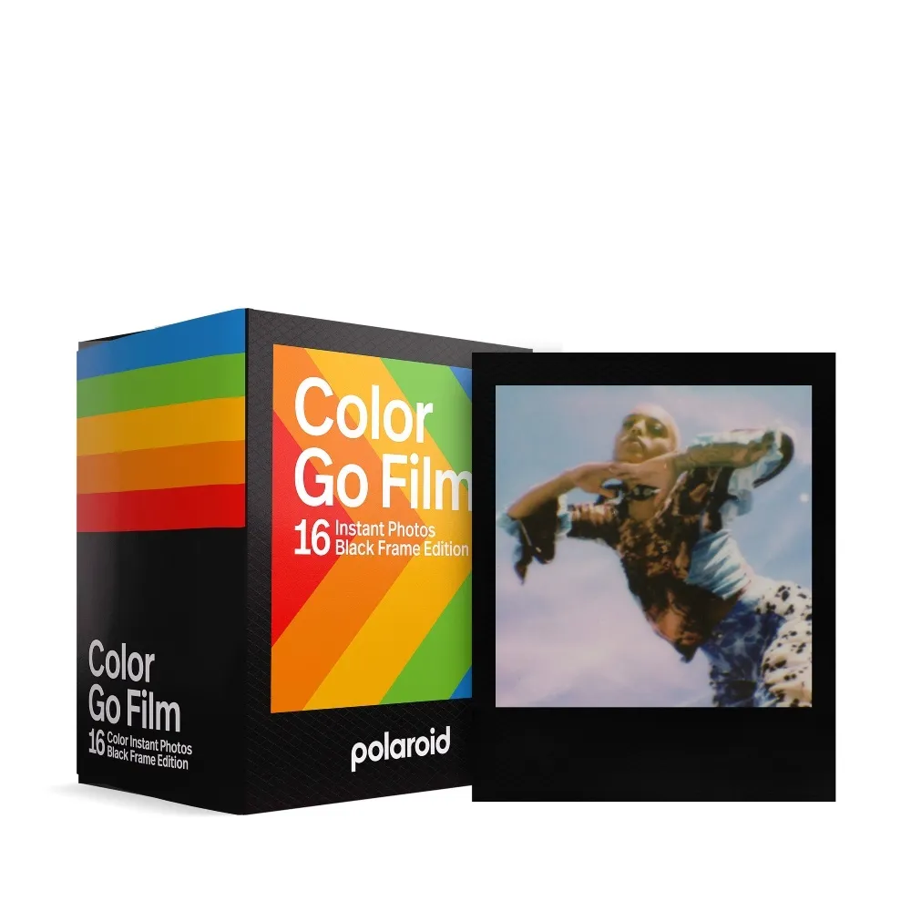 Polaroid Go Farbfilm mit schwarzem Rahmen 2x8 Pack, Schwarz