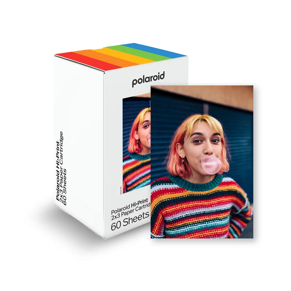 Polaroid Hi Print 2x3 Paper Cartridge Fotoblätter, Mehrfarbig, 60 Blätter