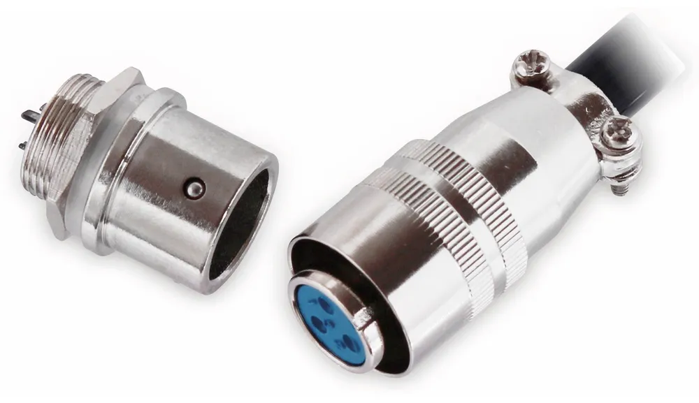 Einbaustecker-Set Ø 12mm 4-Pin mit Federverschluss