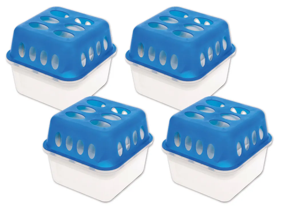 4er Set Luftentfeuchter, inkl. 8x 400 g Granulat