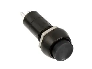 Einbau-Druckschalter PBS-11A, rund, Ein/Aus, schwarz