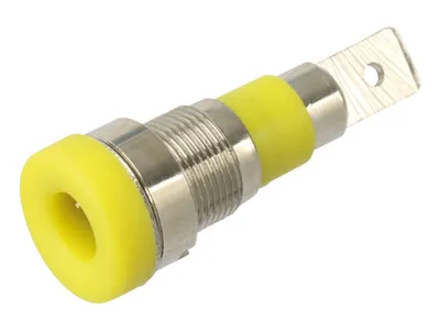 Einbaubuchse 4 mm, 24 A, gelb