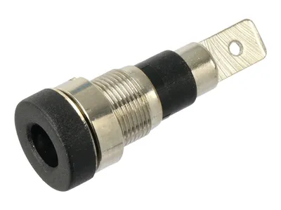 Einbaubuchse 4 mm, 24 A, schwarz