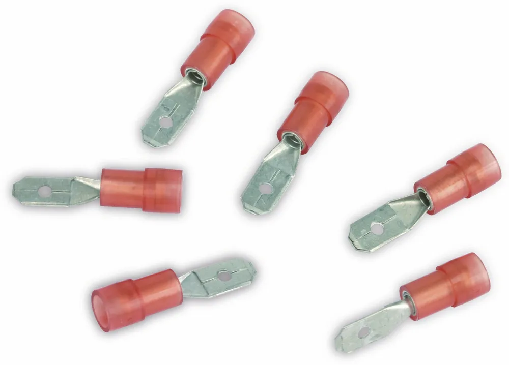 Flachstecker, 4,8 mm, rot, 10 Stück