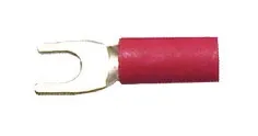 Gabel-Kabelschuhe, M3, rot, 10 Stück