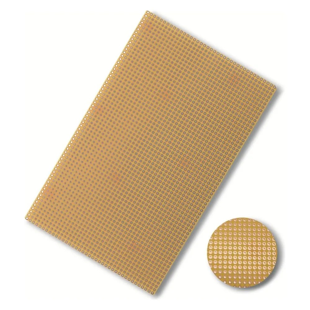 Punktraster-Platine, FR4, Epoxyd, 160x100 mm, RM 2,54