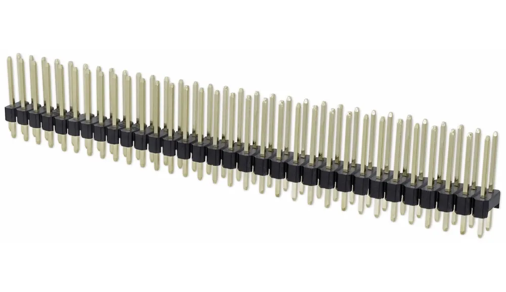 Stiftleiste, 2 x 32, 2,54 mm, gerade, 0,8µ Au (Gold), 5 Stück