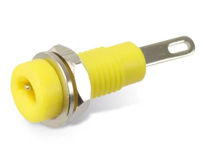 Zwerg-Einbaubuchse 2 mm, gelb