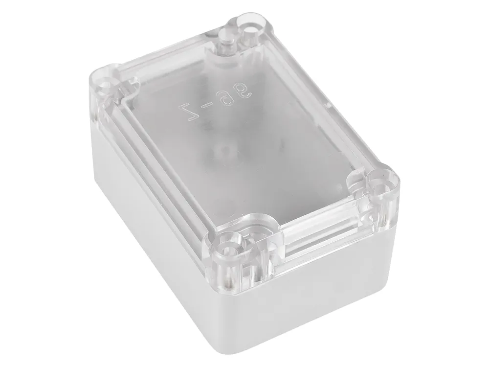 POLLIN ABS-Gehäuse 4U63070504437, 70x50x37 mm, IP65, Glasklarer Deckel