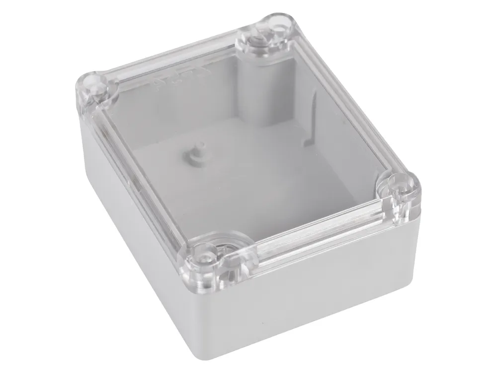 POLLIN ABS-Gehäuse 4U63090804437, 89x75x41 mm, IP65, Glasklarer Deckel