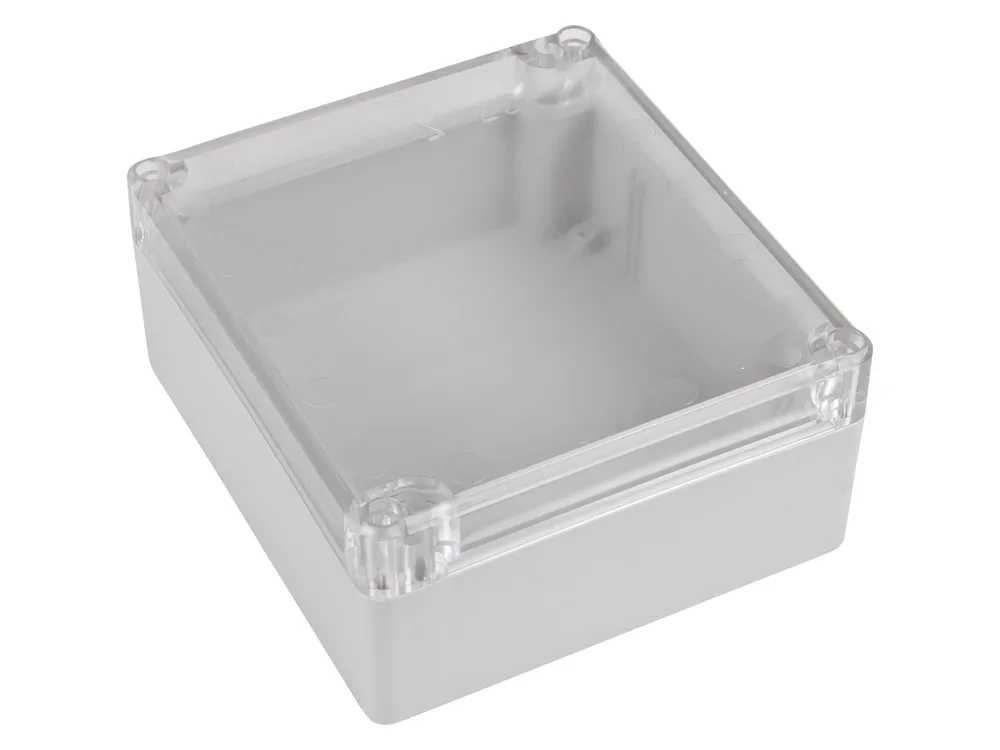 POLLIN ABS-Gehäuse 4U63131206437, 125x115x58 mm, IP65, Glasklarer Deckel