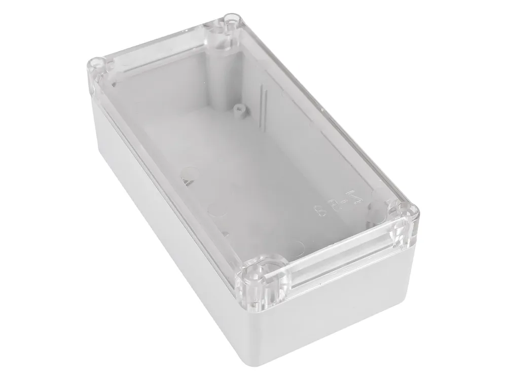 POLLIN ABS-Gehäuse 4U63160806437, 158x82x55 mm, IP65, Glasklarer Deckel