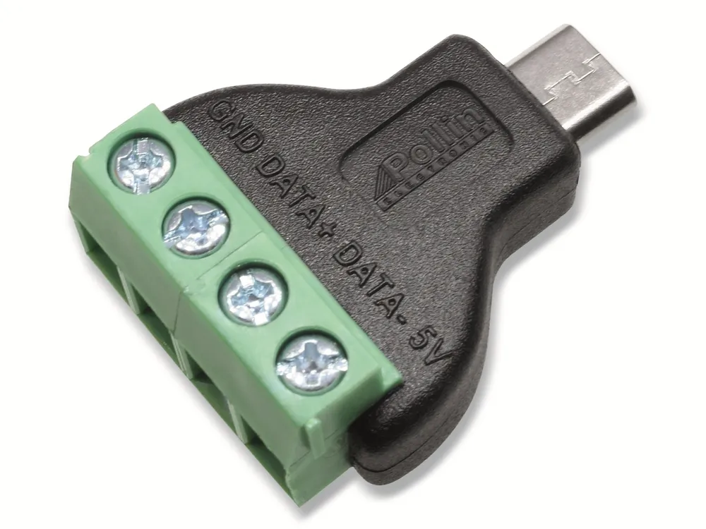 Steckverbinder, Micro-USB, Schraubanschl, Stecker