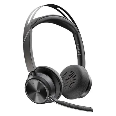 POLY Voyager Focus 2 UC Kopfhörer Verkabelt & Kabellos Kopfband Büro/Callcenter USB Typ-A Bluetooth Schwarz
