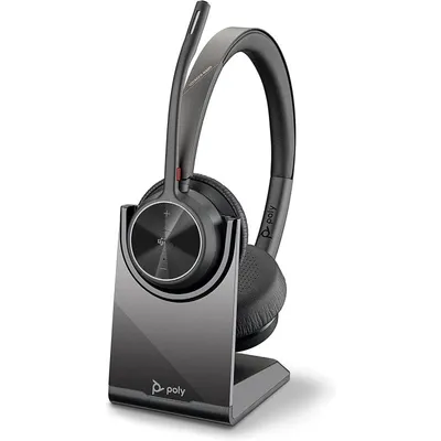 POLY 218476-02 Kopfhörer & Headset Verkabelt & Kabellos Kopfband Büro/Callcenter USB Typ-A Bluetooth Ladestation Schwarz