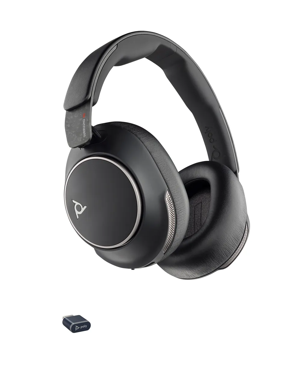 HP Poly Voyager Surround 80 + USB-C/A-Adapter