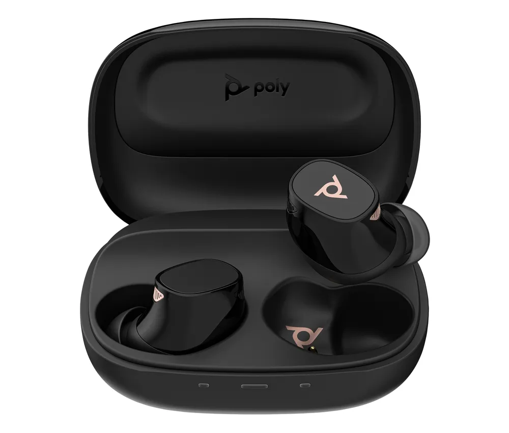 Kabelloser Poly Voyager Free 20 Earbud ANC adaptiv Business Alltagsrauschunterdrückung Schwarz