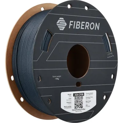 Filament ASA Polymaker Fiberon FF02005 Grau Silber 1,75 mm Carbonfaser UV-beständig