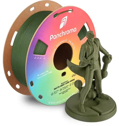 POLYMAKER 3D Filament PLA MATTE, 1 kg, dunkelgrün, 1,75 mm
