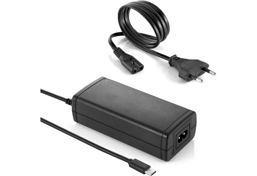 Poppstar Universal USB-C Netzteil 65W für Laptop / Notebook USB-Ladegerät (1-tlg., 5V 9V 12V 15V DC (max. 3A) / 20V DC (max. 3,25A), Laptop Ladegerät 65W mit USB-Typ C Anschluss und Euro-Netzkabel)