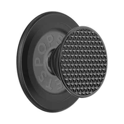 PopGrip für MagSafe Triangle Knurl Black Aluminum
