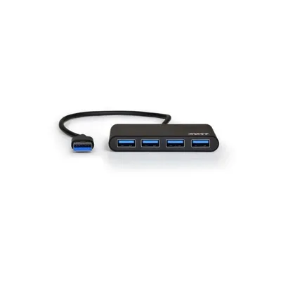 Hub Port Designs 4 Ports 5000 Mbit/s USB 3.2 Gen 1 900121 Schwarz Aluminium