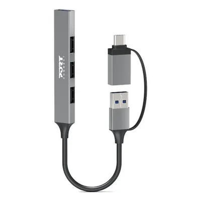 Hub Port Designs 4 Ports 5000 Mbit/s Modell 900160 Kabel 0,1 m Aluminium Silber